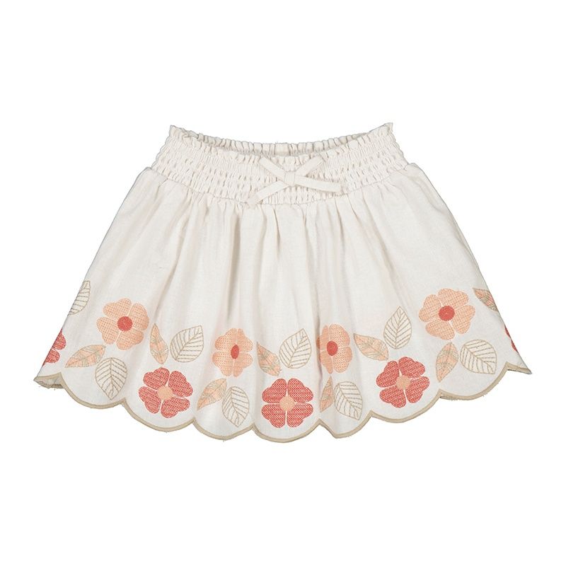 Jupe beige avec fleurs 3903