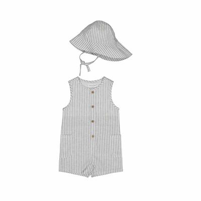 Barboteuse lignée avec chapeau 1643