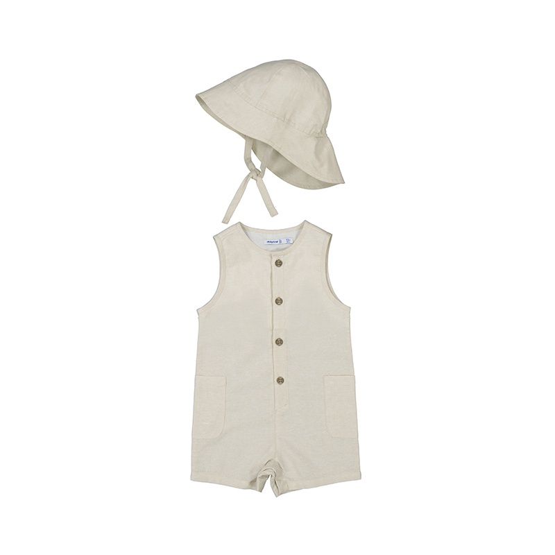 Barboteuse beige avec chapeau 1643