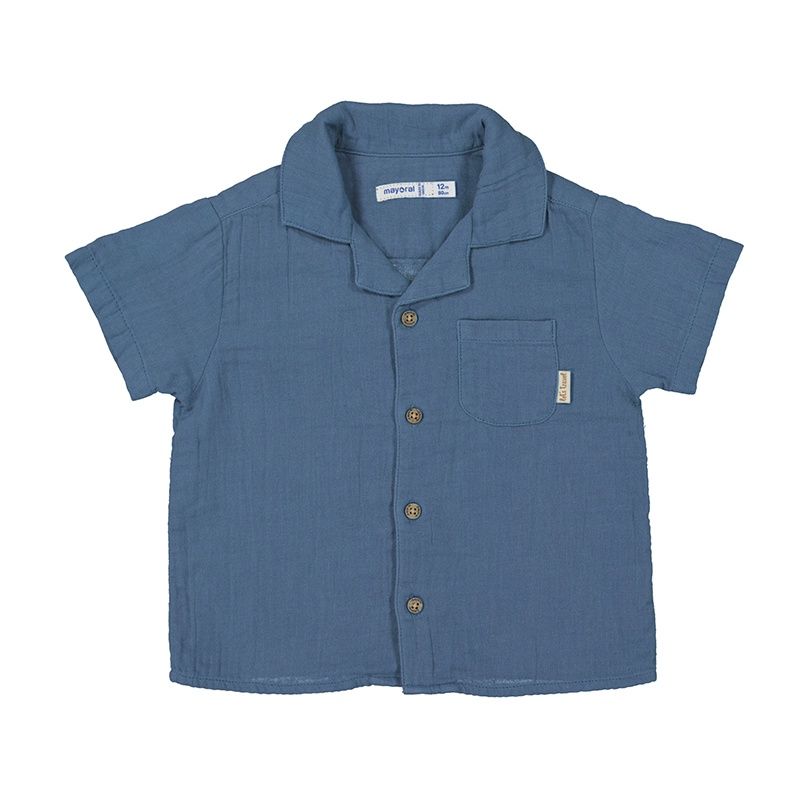 Chemise bleu manche courte 1111