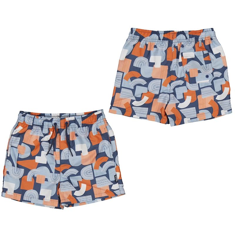 Short maillot orange bleu blanc 3612