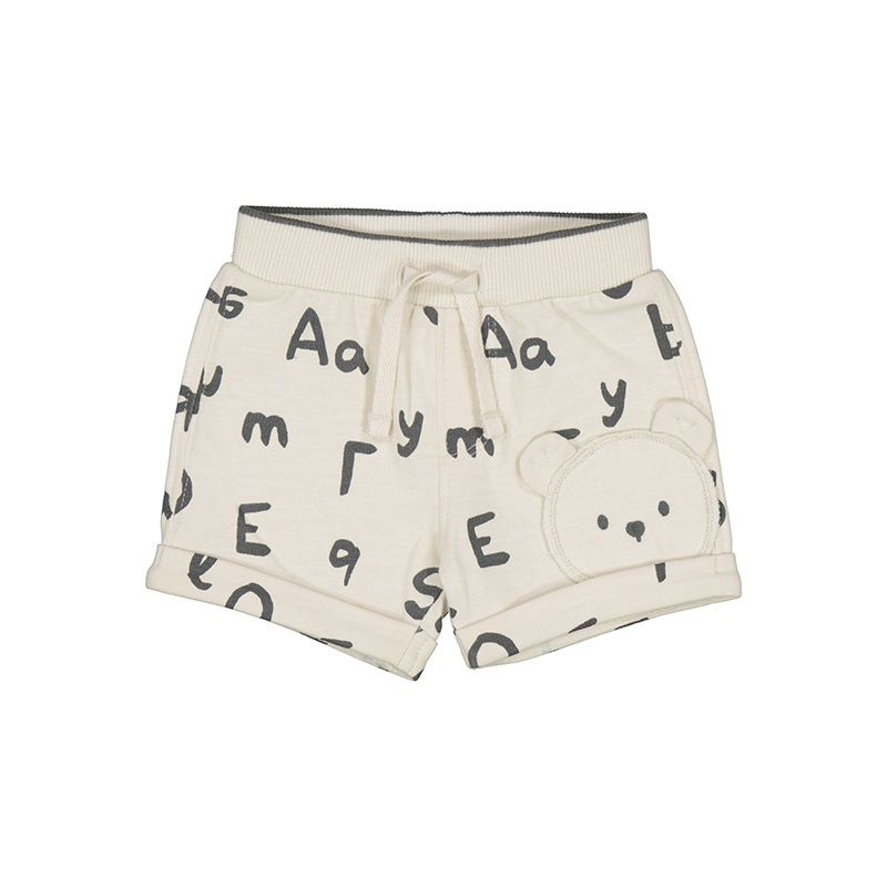 short couleur crème avec imprimé lettres 1210