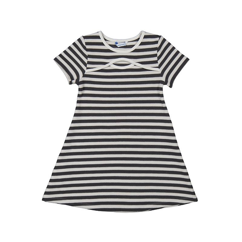 robe rayé grise et blanche 3924