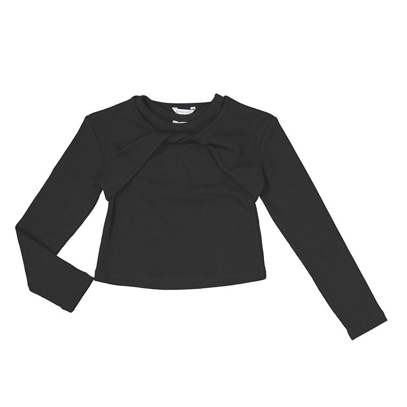 ensemble 2 pièces noir, veste et chandail manche courte 6150