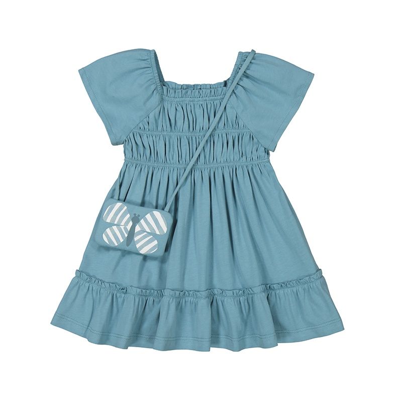 robe bleu avec petit sac 1920