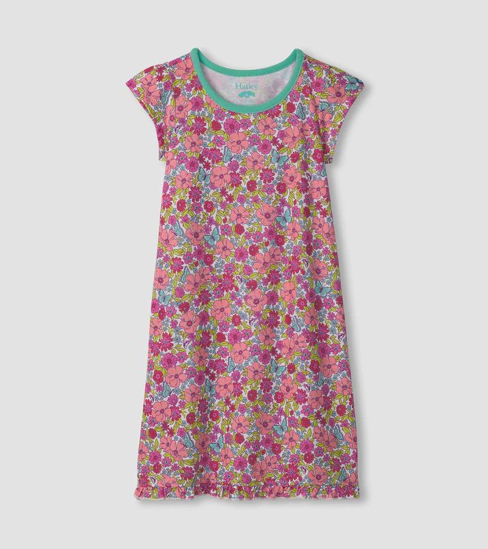 Chemise de nuit fleuri 1871