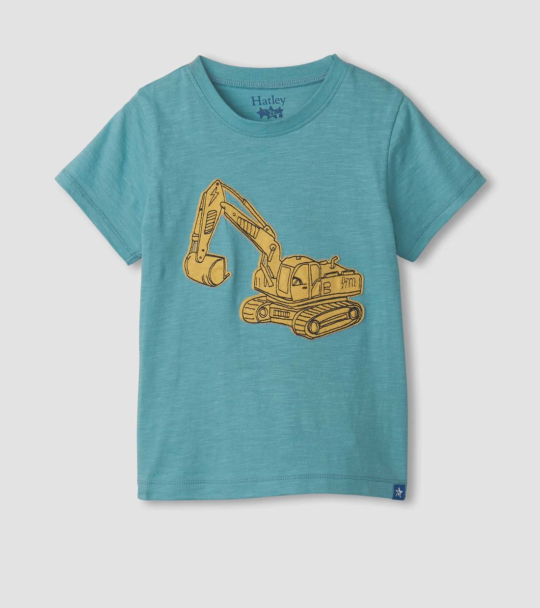 T-shirt bleu avec pelle jaune 1300
