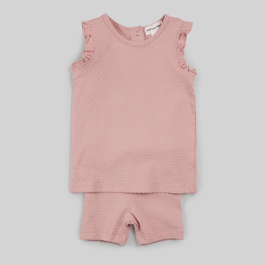 Ensemble camisole et short rose e26b