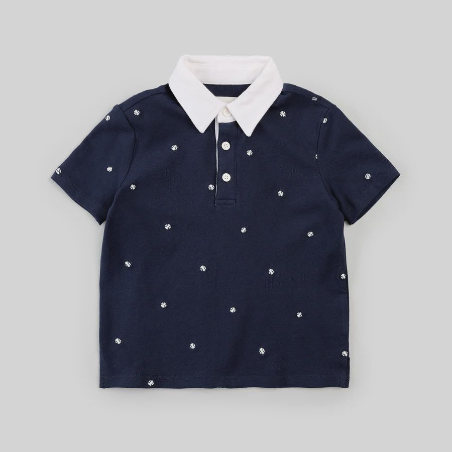 Polo marine avec balle de tenis t34k