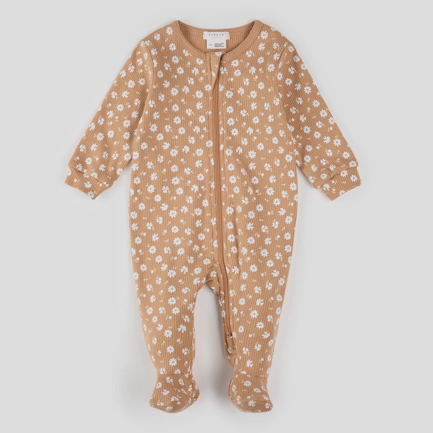 Pyjama brun avec fleurs p02b