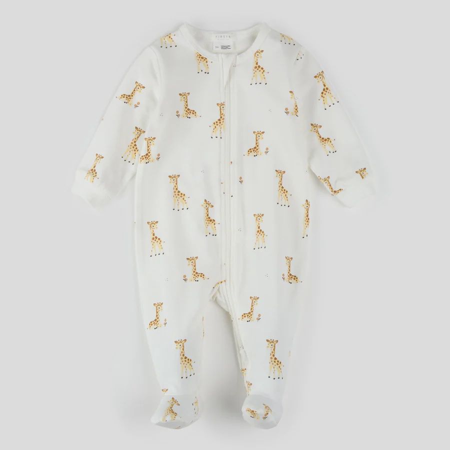 Pyjama blanc avec girafe p01b