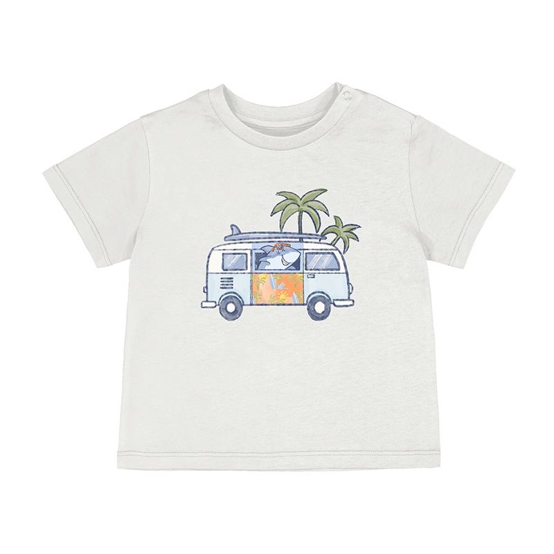 T-shirt blanc avec requin 1063