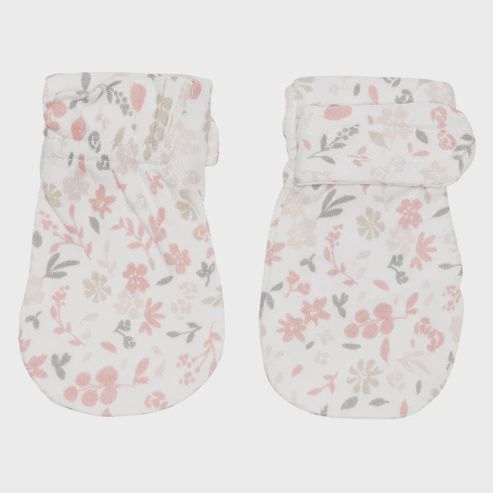 Mitaines nouveau-née Bamboo 614, Motif: Fleur