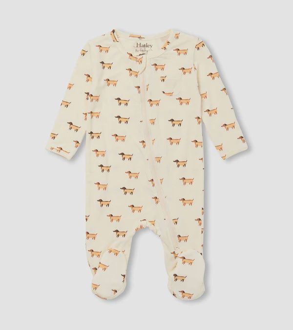 Pyjama en bamboo beige chien saucisse 1553