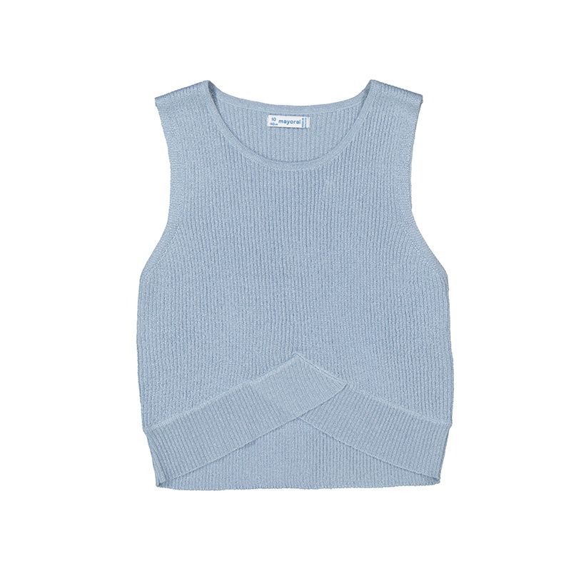 Camisole en tricot bleu brillante 6039