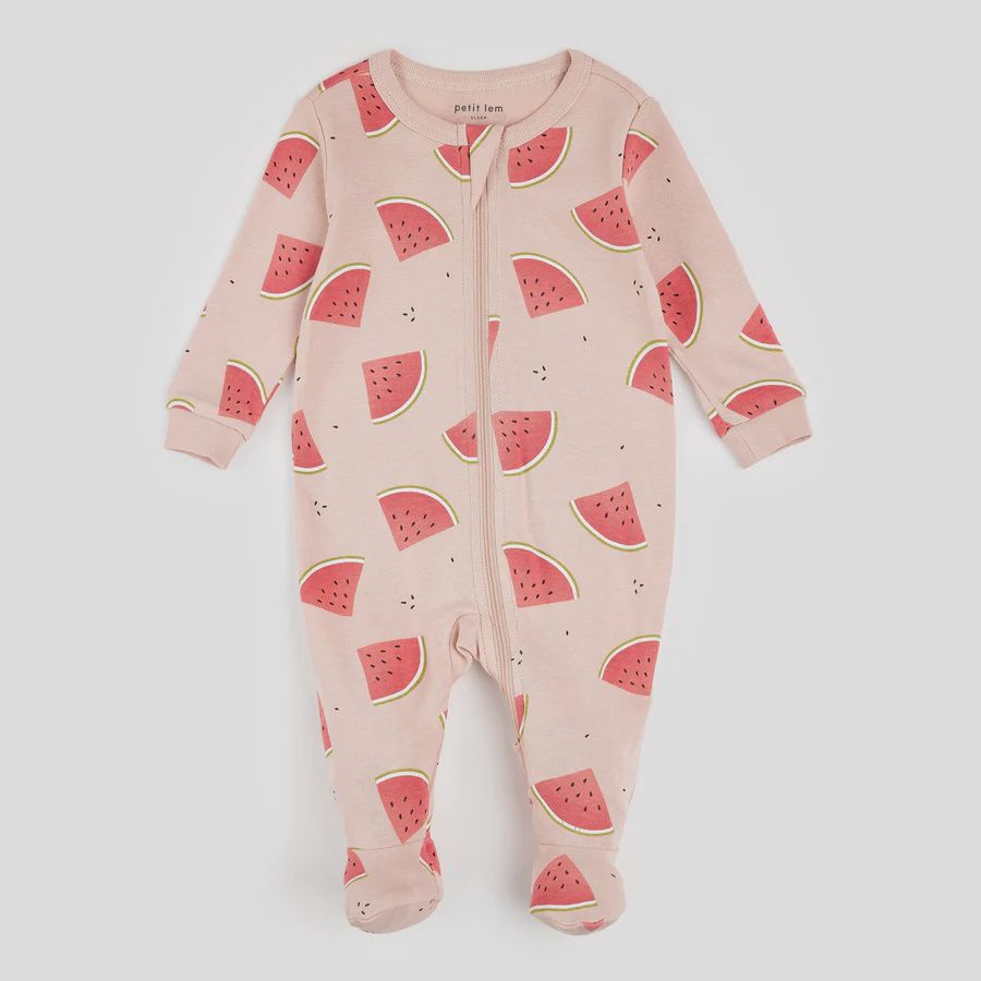 Pyjama une pièce rose avec melon d’eau p02b