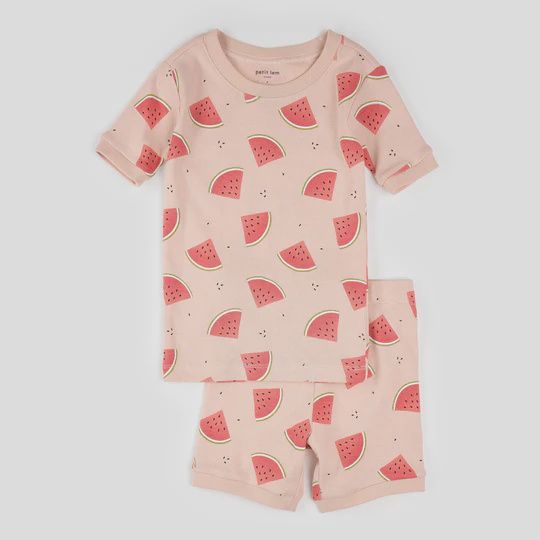 Ensemble pyjama court rose avec melon d’eau q02k