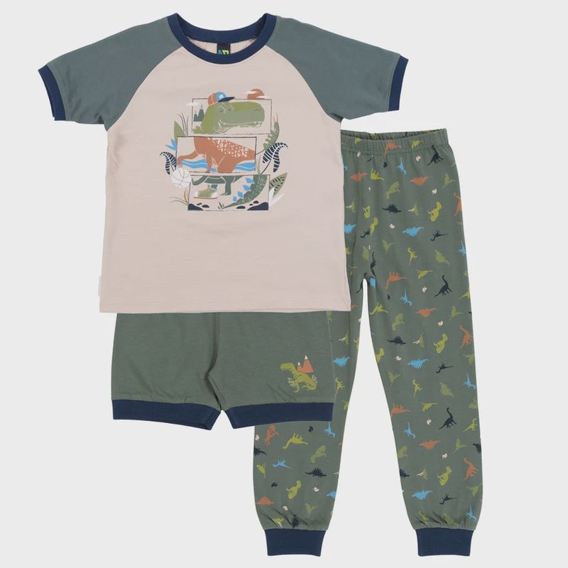 pyjama manche courte 3 pièces avec crocodile p01