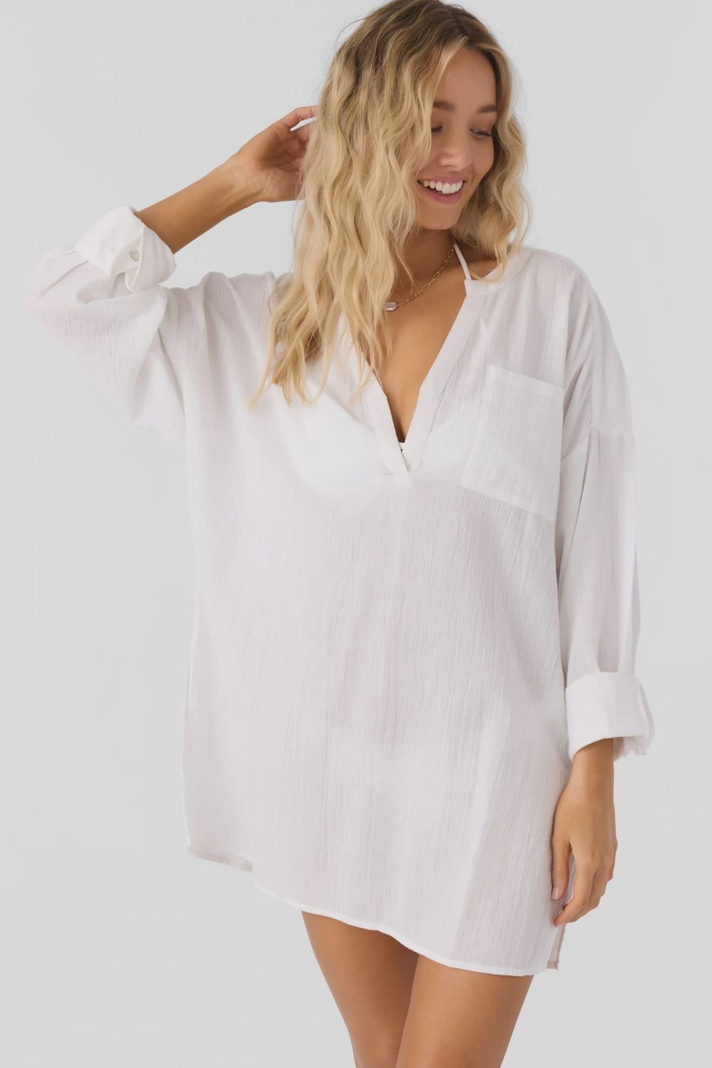 Chemise ample blanche 4026