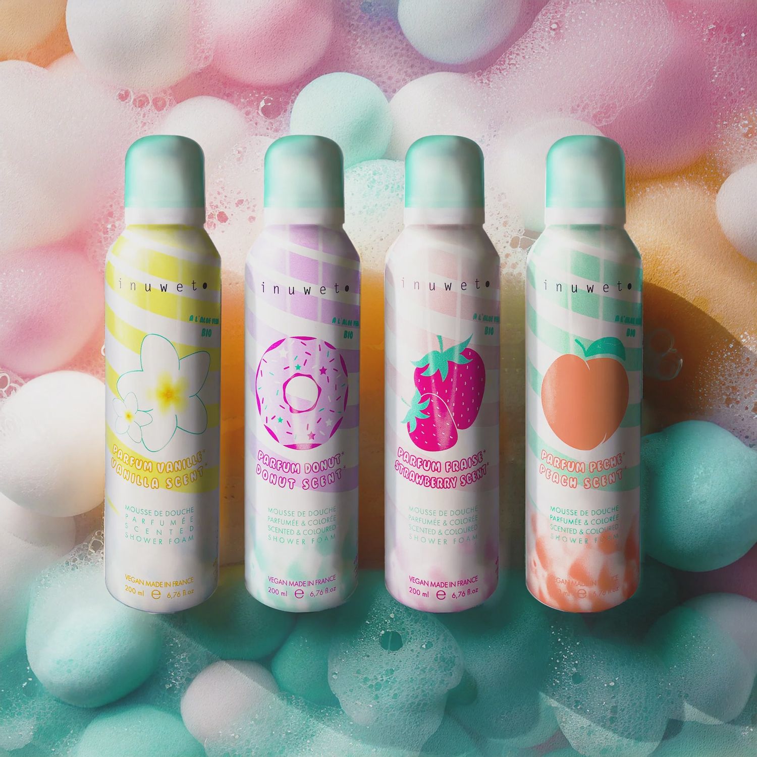 Mousse de douche parfumé