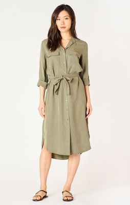 Robe chemise Kaki 2555