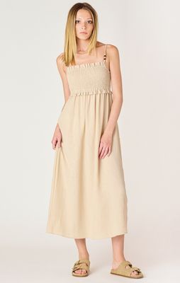 Robe a nid d&#39;abeille beige 2546