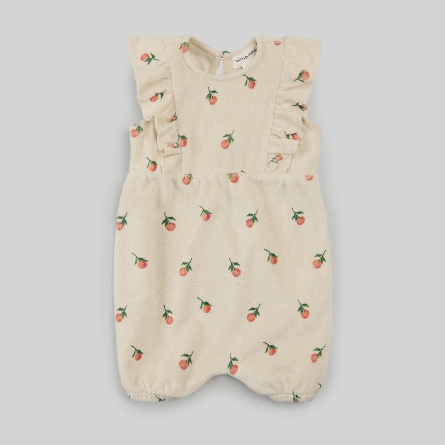 Barboteuse beige avec pêches n18b