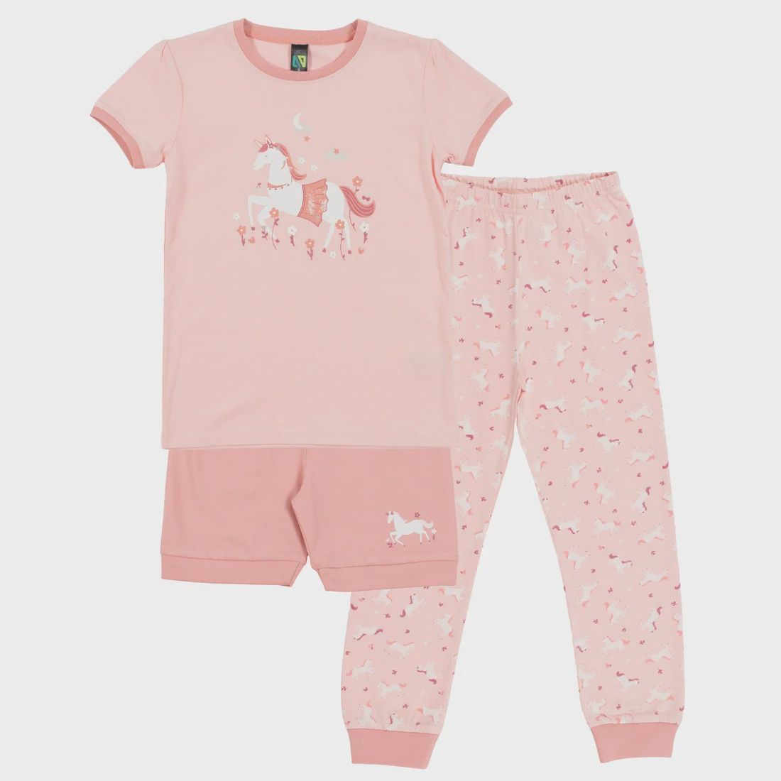 Pyjama trois-pièces bébé Bébé Fille licorne