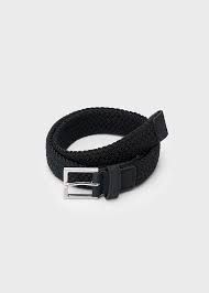 Ceinture tissée élastique Noir