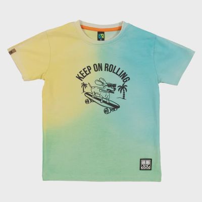 T-shirt jaune/bleu/vert 2505
