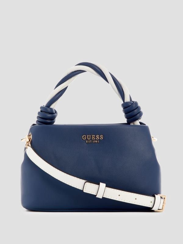 Sac à main Guess matelassé marine/blanc pour femme 3557