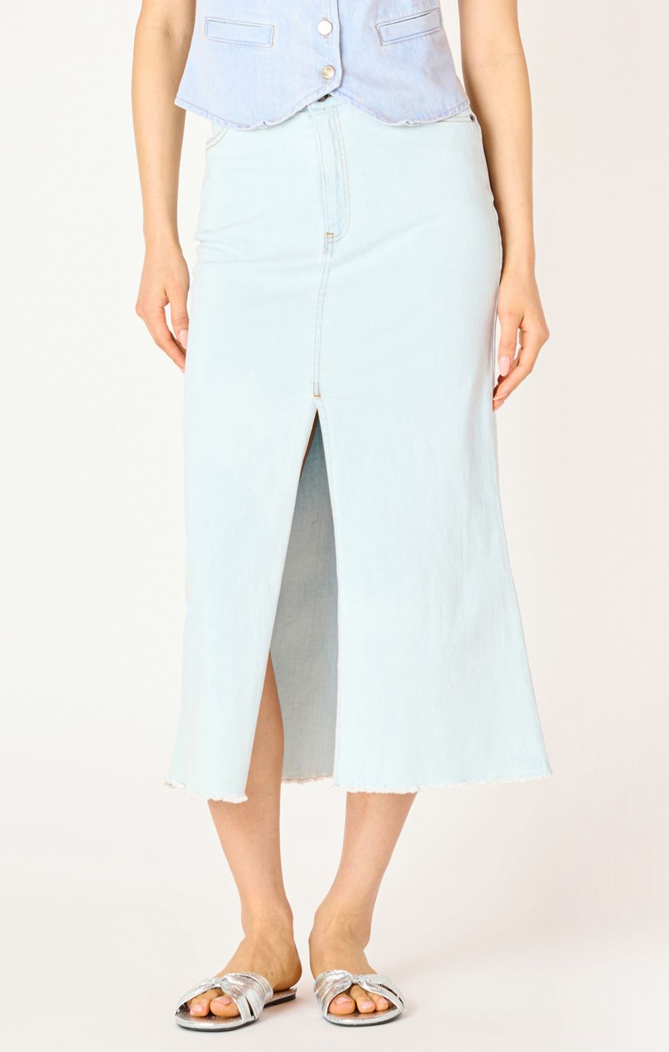 Jupe indigo blanchi 5258