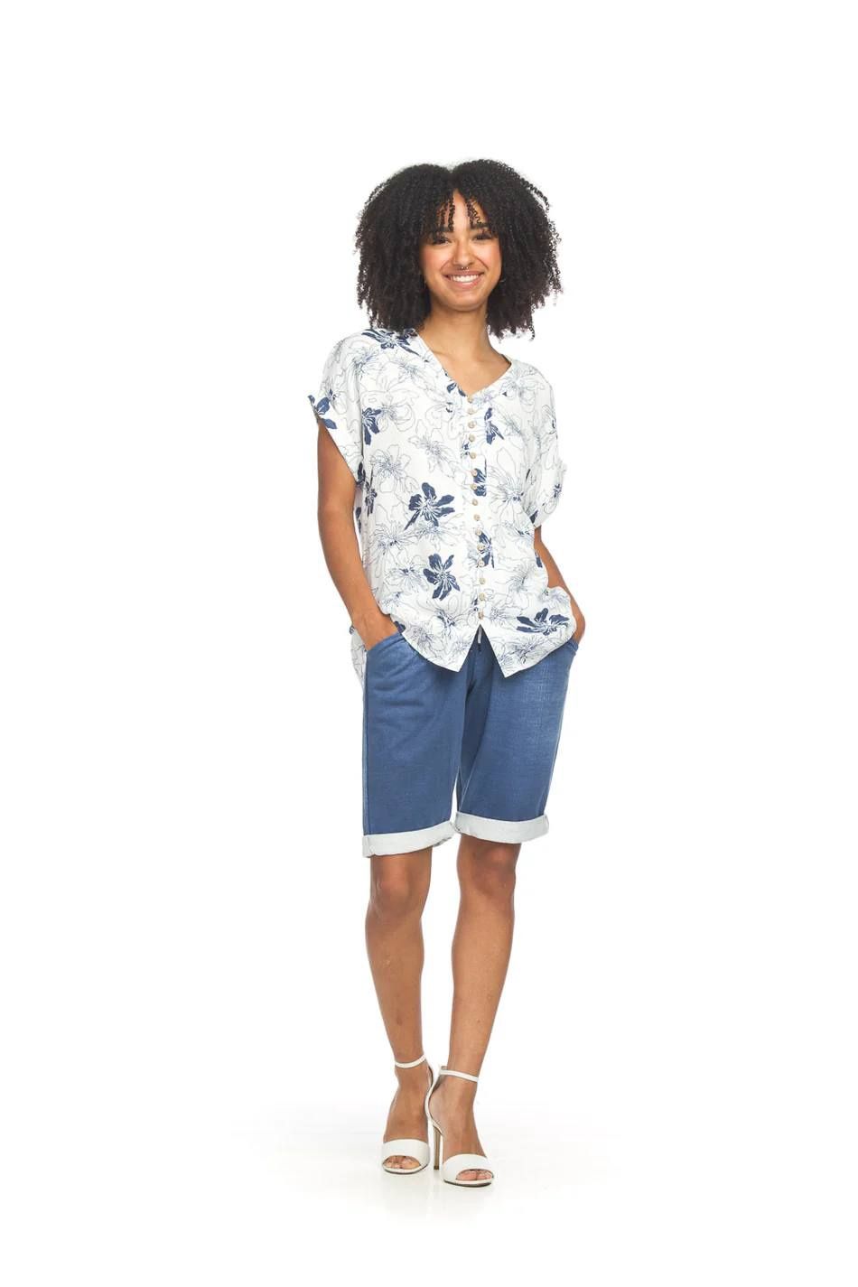Blouse floral manche courte 8108