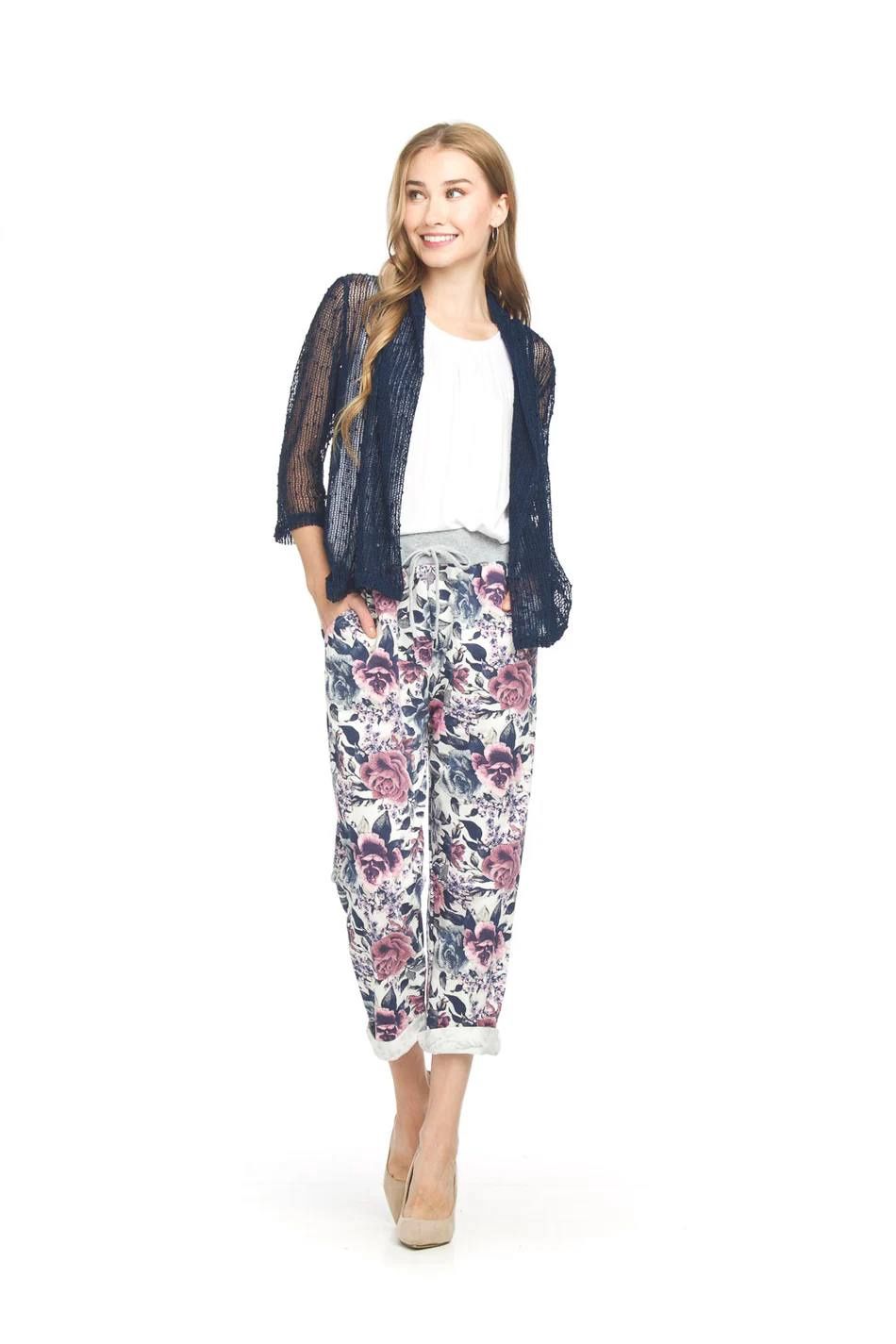 Veste marine à maillle 8028
