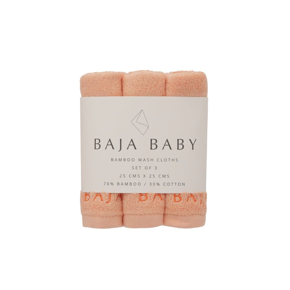 Débarbouillettes en bambou/coton | Paquet de 3 Agrume