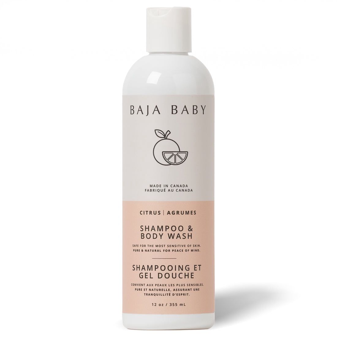 Shampoing aux agrumes et nettoyant pour le corps agrume
