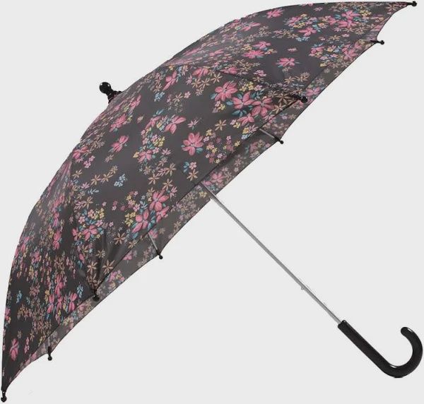 Paraluie Noir motif fleure MB02