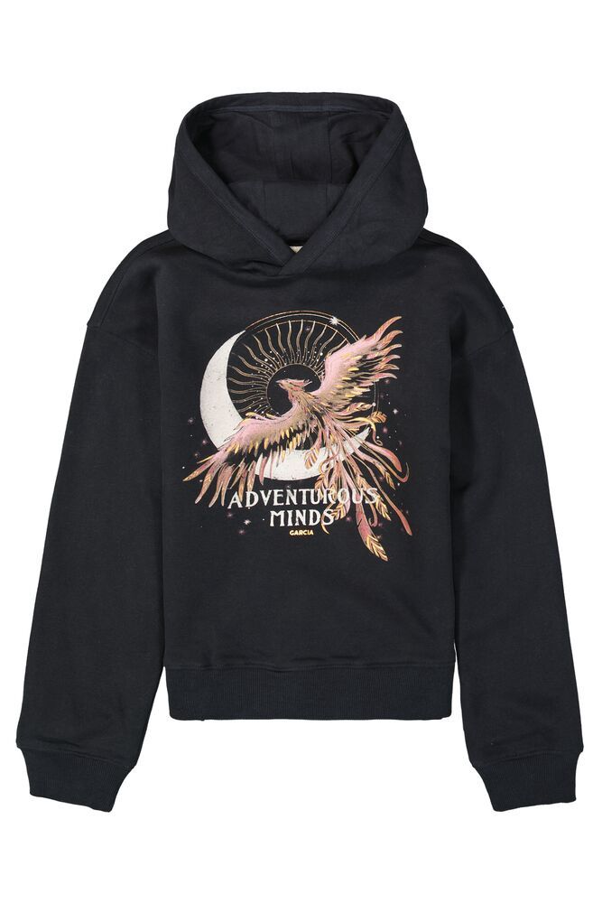 Hoodie motif lune/oiseau 2663