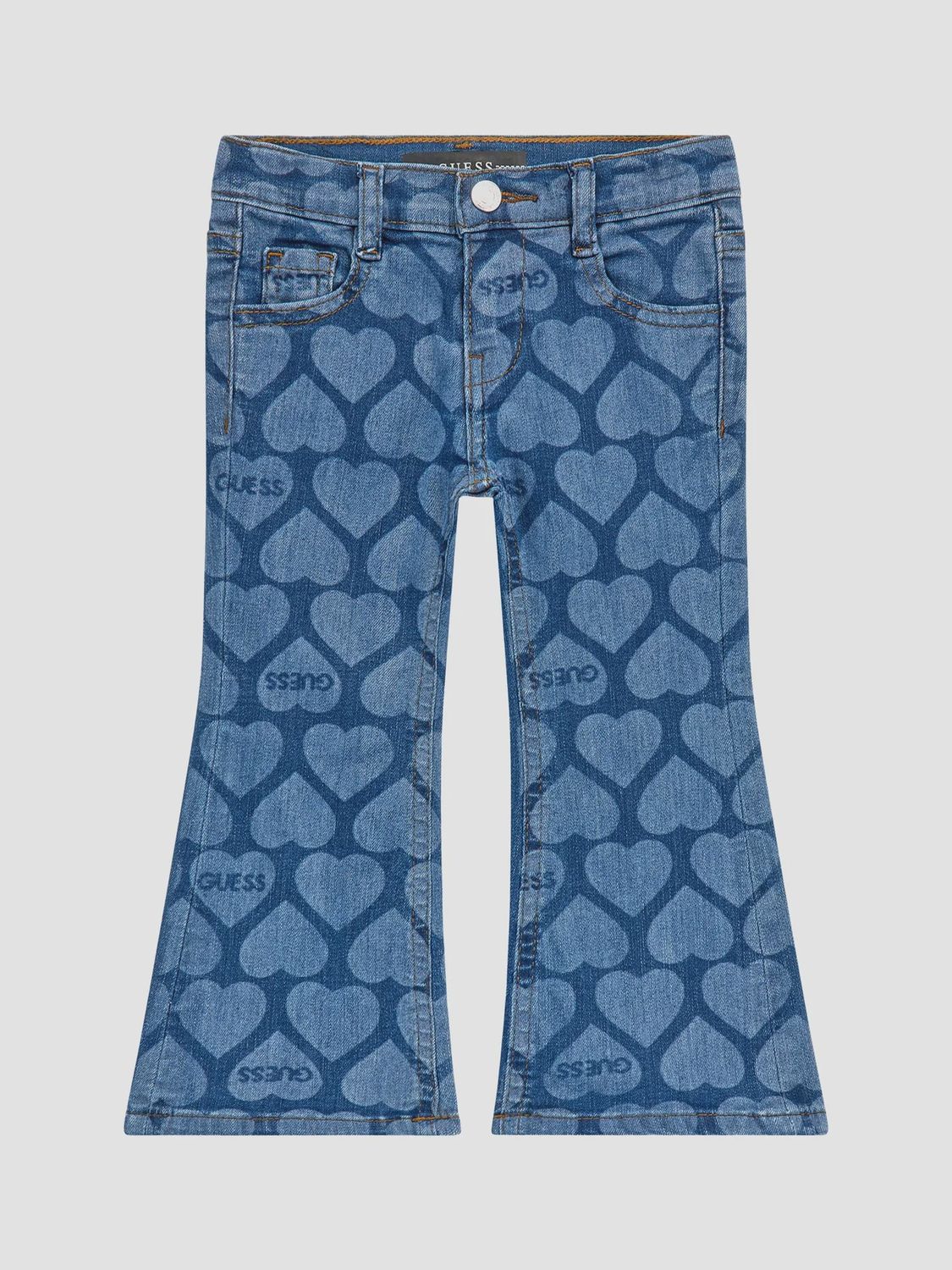 Jeans évasé Guess à imprimé cœur 52V0