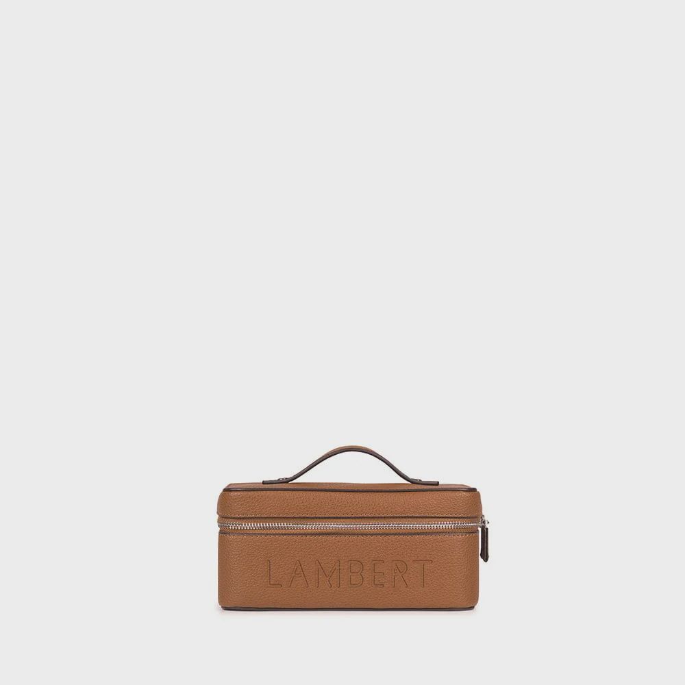 Trousse en cuir vegan Brun