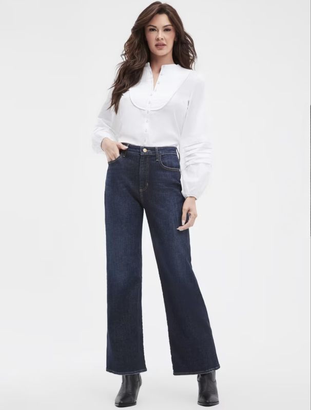 Jeans large taille haute 5860