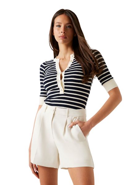 Haut Rayé marine/beige CZ82