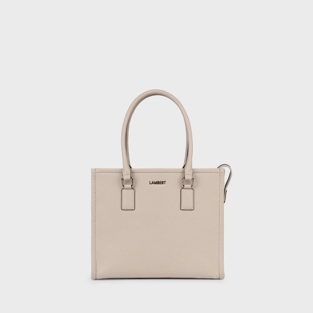 Sac à main 2-en-1 en cuir vegan amande
