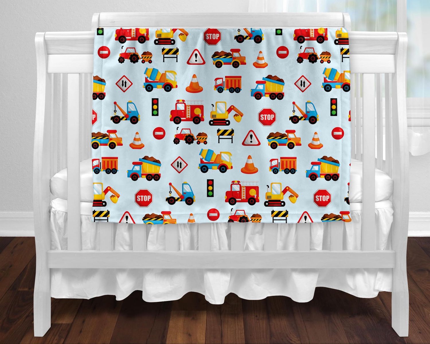Couverture minky Camion