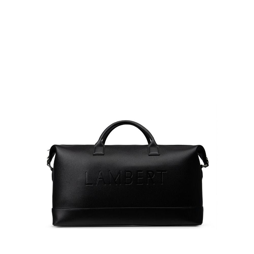 Sac de voyage fourre-tout en cuir vegan noir recyclé
