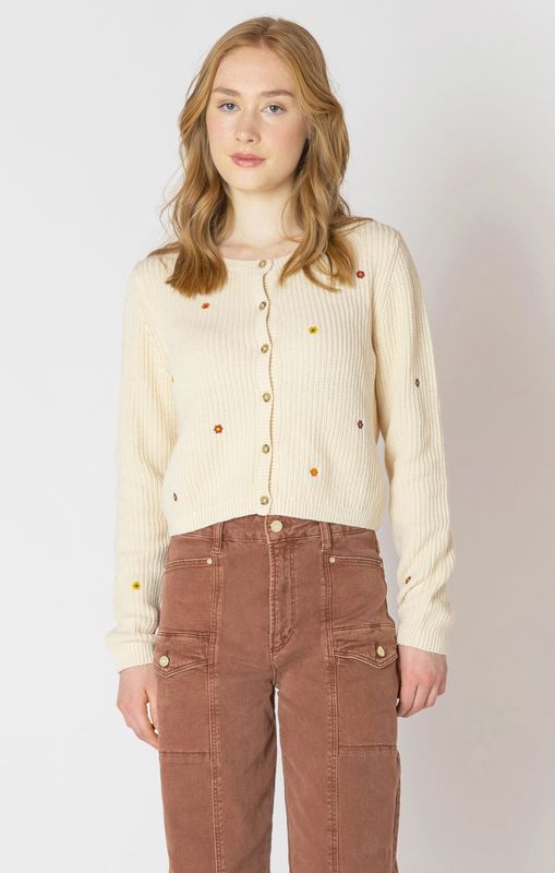 Veste écru avec petite fleur
