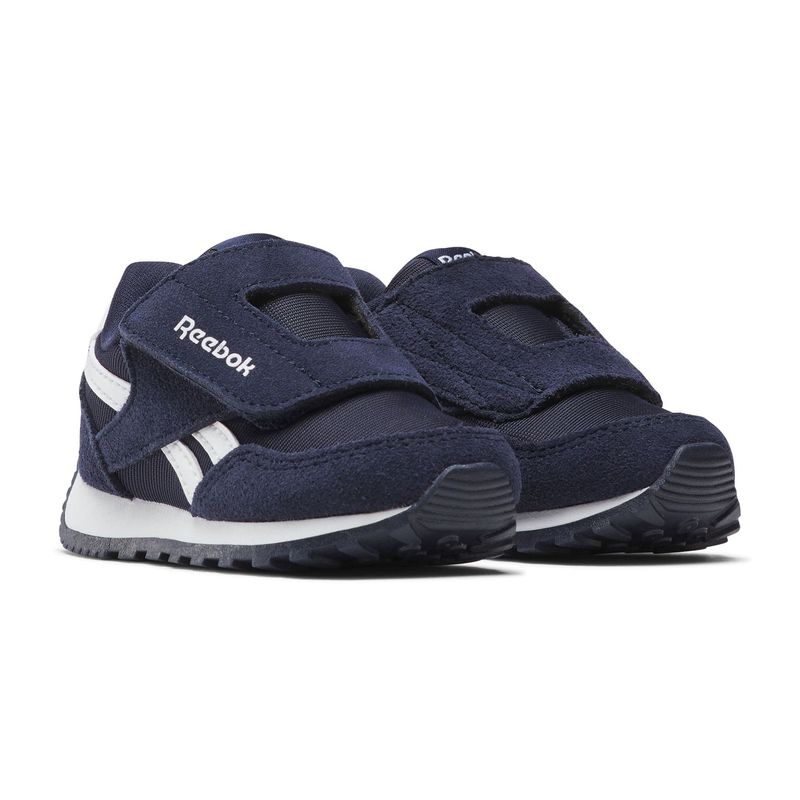 Soulier à velcro Marine et blanc