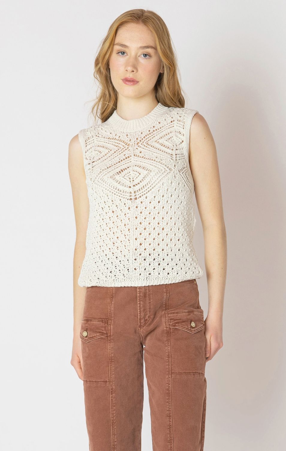 Débardeur maille écru 7029