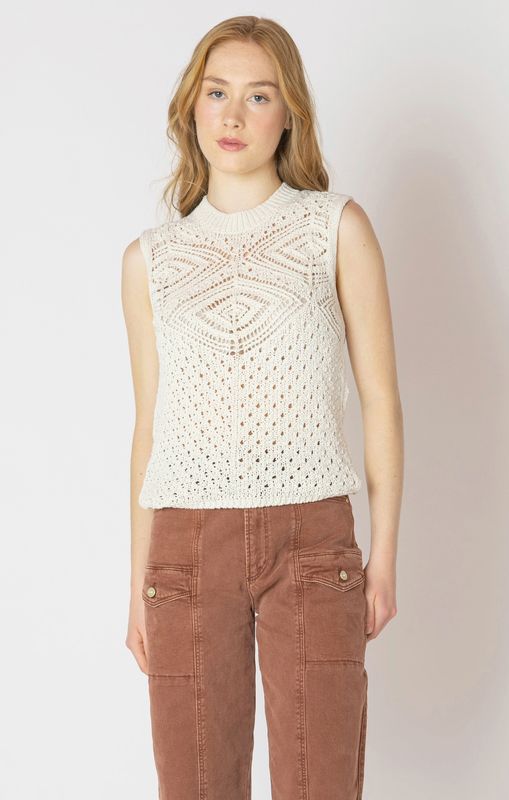 Débardeur maille écru 7029