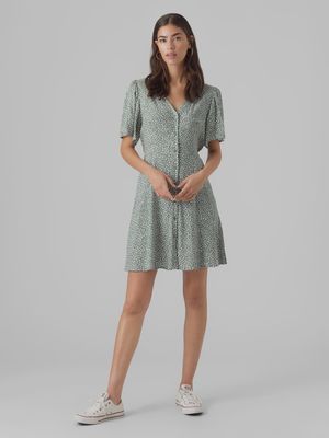 Robe sauge petit motif rond 2845